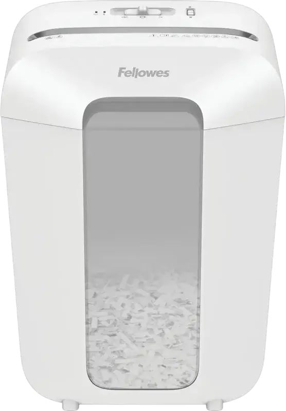 Fellowes Powershred LX70 Cross-Cut Paper Shredder, White, 11-Sheet Capacity, P-4 Security, 18L Bin, Shreds Staples and Credit Cards, 4402901
