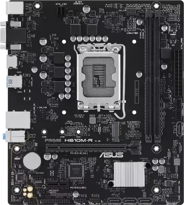 Placă de bază ASUS PRIME H610M-R-SI, LGA1700, Intel H610, Micro-ATX