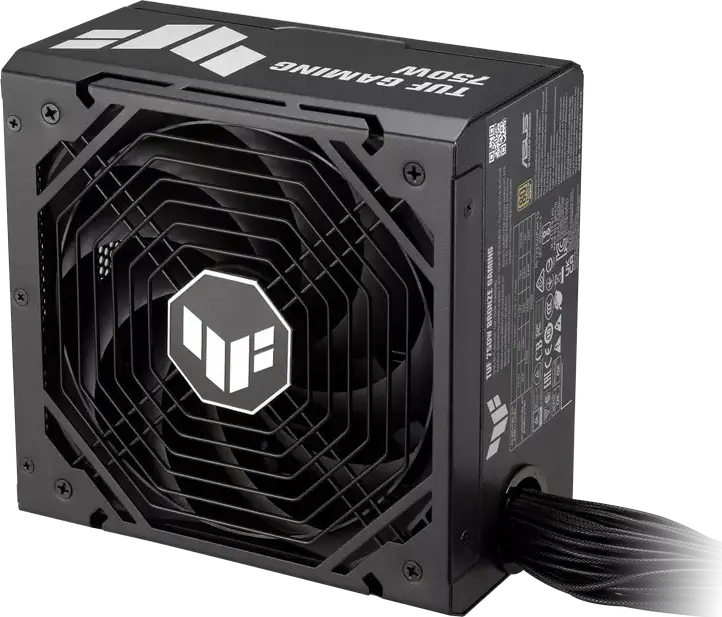 Блок питания ASUS TUF Gaming 750W Bronze, сертификат 80 PLUS Bronze, ATX12V, Active PFC, вентилятор 135 мм, черный, гарантия 6 лет