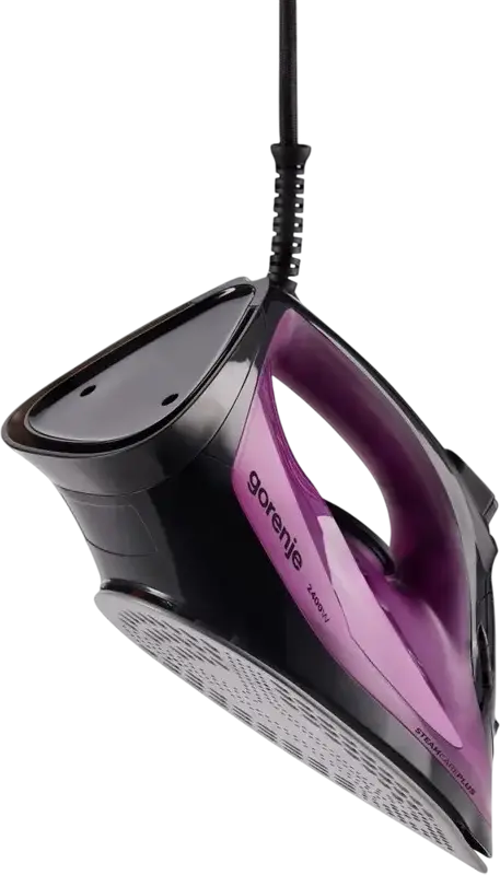 Gorenje SIK2400BKV SteamCare Plus Steam Iron, 2400W, Ceramic Soleplate, 450ml Tank, 180g/min Steam Boost, Vertical Steaming, Auto Shut-off, Violet/Black