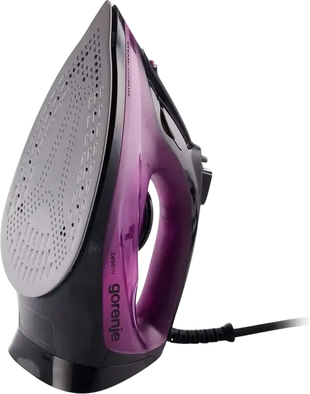 Gorenje SIK2400BKV SteamCare Plus Steam Iron, 2400W, Ceramic Soleplate, 450ml Tank, 180g/min Steam Boost, Vertical Steaming, Auto Shut-off, Violet/Black
