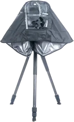 Vanguard ALTA RCXL Extra Large Camera Rain Cover for Pro DSLRs with 600mm/400mm Lenses, TPU Window, Tripod Secure System, Black