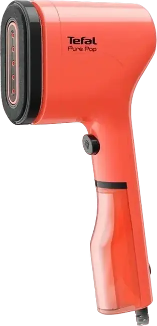 Ручной отпариватель для одежды Tefal Pure Pop DT2022E1, 1300 Вт, резервуар для воды 70 мл, мощность пара 20 г/мин, разогрев за 15 сек, с насадкой для деликатных тканей и дорожным чехлом