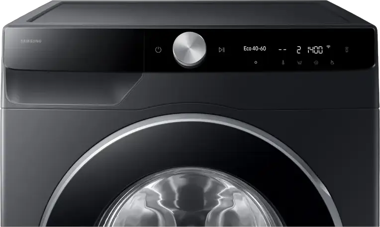 Samsung WW90DG6G94LBUA Front-Load Washing Machine, 9kg, Black, Energy Class A, 1400 rpm, AI Ecobubble, AI Wash, Hygiene Steam, Auto Dispense, SmartThings