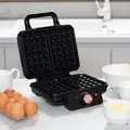 Ardesto SM-L100LWAFFLE Waffle Maker for Thick Rectangular Waffles, 1200W, Non-stick Plates 23x16.8cm, Temperature Control 145-225°C, Black