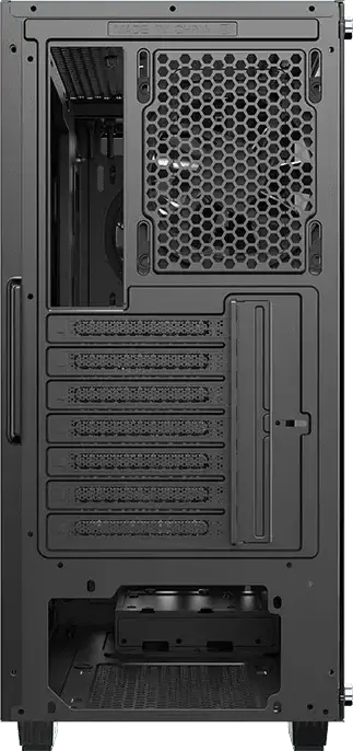 Gamemax Draco XD Midi Tower Gaming Case, Tempered Glass Front and Side Panels, 4x120mm ARGB Fans, E-ATX Support, SPCC Chassis, Black