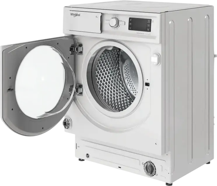 Встраиваемая стиральная машина Whirlpool BI WMWG 81485E EU, загрузка 8 кг, 1400 об/мин, инверторный мотор SenseInverter, FreshCare+, LED-дисплей, Цвет: Белая