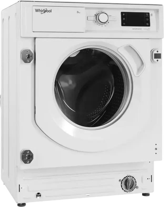Встраиваемая стиральная машина Whirlpool BI WMWG 81485E EU, загрузка 8 кг, 1400 об/мин, инверторный мотор SenseInverter, FreshCare+, LED-дисплей, Цвет: Белая