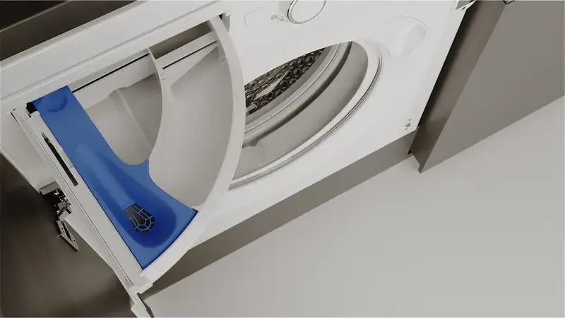 Встраиваемая стиральная машина Whirlpool BI WMWG 81485E EU, загрузка 8 кг, 1400 об/мин, инверторный мотор SenseInverter, FreshCare+, LED-дисплей, Цвет: Белая