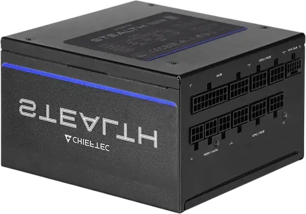 Sursa Alimentare Chieftec Stealth SPX-1000-FC 1000W, 80 PLUS Platinum, ATX 3.1, PCIe Gen5, Complet Modulare, Ventilator FDB Zero Fan Mode, Condensatori Japonezi