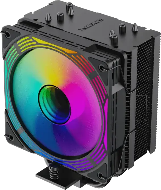 Кулер для процессора Gamemax Ice Force, TDP 200W, 4 тепловые трубки 6мм Direct Touch, 120мм PWM ARGB вентилятор, Infinity Space Light, Intel LGA1851/1700, AMD AM5/AM4