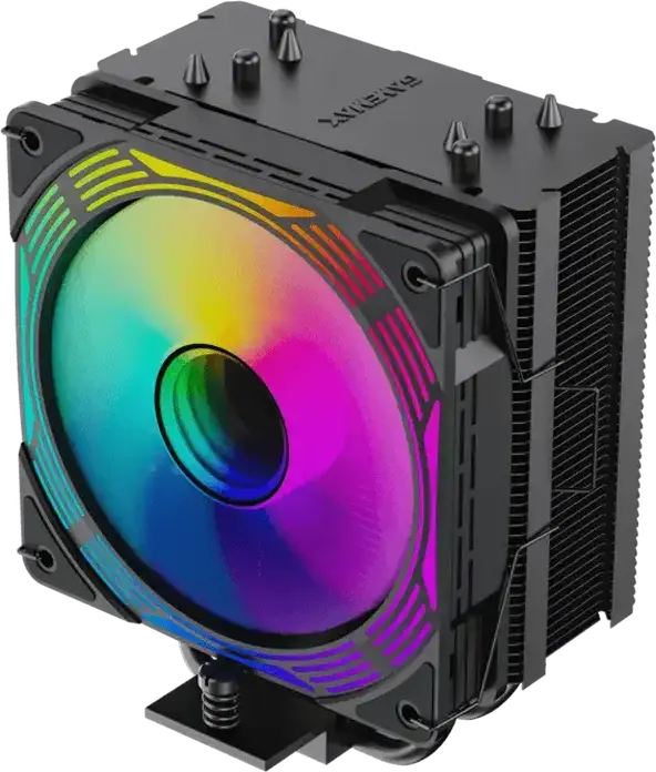 Кулер для процессора Gamemax Ice Force, TDP 200W, 4 тепловые трубки 6мм Direct Touch, 120мм PWM ARGB вентилятор, Infinity Space Light, Intel LGA1851/1700, AMD AM5/AM4