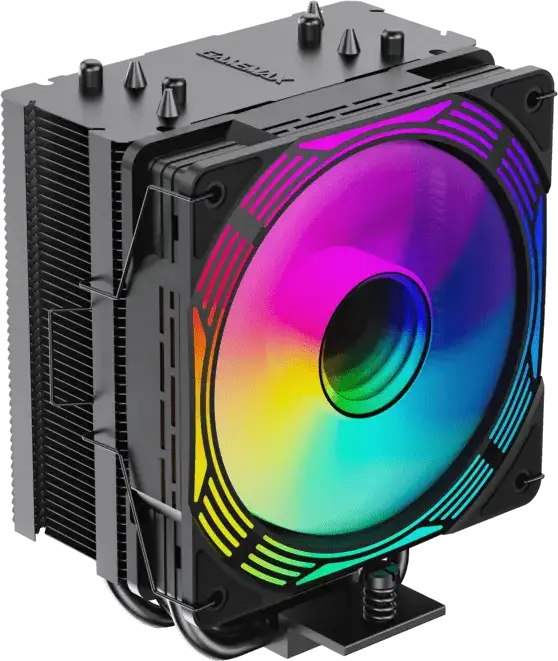Кулер для процессора Gamemax Ice Force, TDP 200W, 4 тепловые трубки 6мм Direct Touch, 120мм PWM ARGB вентилятор, Infinity Space Light, Intel LGA1851/1700, AMD AM5/AM4