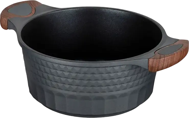Resto Kitchenware Capella 93501 Cast Aluminium Casserole Pot with Glass Lid, 2.6L, 20cm, Non-Stick Coating, Induction Compatible, PFOA Free, Black