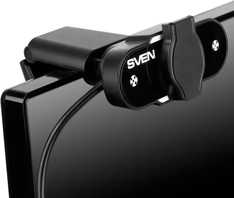 SVEN IC-915 HD Webcam 720p, CMOS Sensor, Built-in Microphone, USB Interface, Privacy Shutter, Universal Monitor Clamp, Black