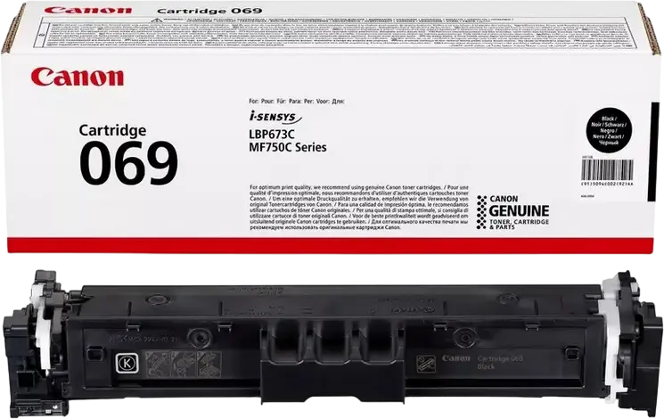 Cartus Toner Laser Canon CRG-069 Negru, Capacitate 1.900 pagini pentru i-SENSYS MF752Cdw, MF754Cdw, LBP673Cdw, Seria MF750C
