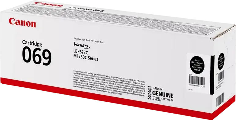 Cartus Toner Laser Canon CRG-069 Negru, Capacitate 1.900 pagini pentru i-SENSYS MF752Cdw, MF754Cdw, LBP673Cdw, Seria MF750C
