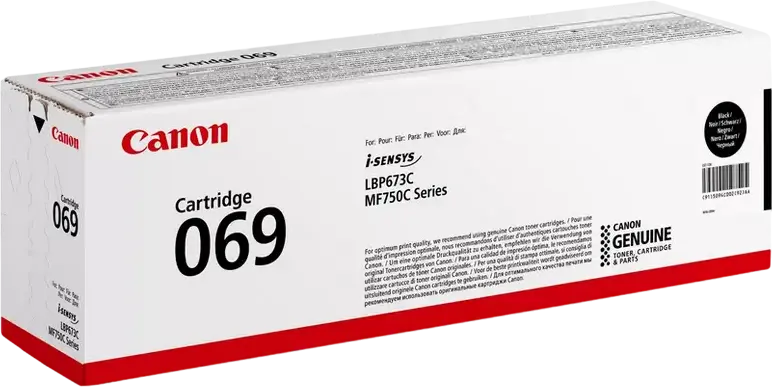 Cartus Toner Laser Canon CRG-069 Negru, Capacitate 1.900 pagini pentru i-SENSYS MF752Cdw, MF754Cdw, LBP673Cdw, Seria MF750C
