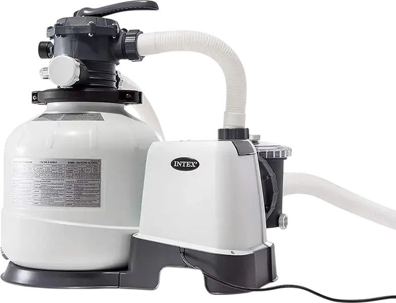 Intex Ultra XTR Frame 26340 Round Pool 732x132 cm, Grey, Super-Tough 3-Ply PVC, Easy Lock Steel Frame, Krystal Clear Sand Filter Pump 10500 L/h