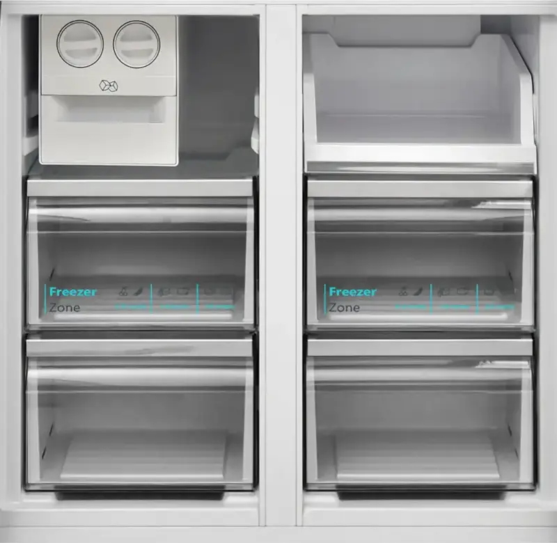 Sharp SJ-NFA35IHDBD-EU Four-Door French Door Refrigerator, 487L Net Volume, NoFrost, Water Dispenser, LED Display, Black, Energy Class D