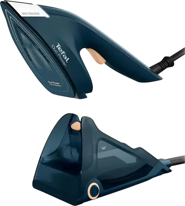 Утюг и отпариватель 2-в-1 Tefal Duo Power JF4032E0, 1700 Вт, керамическая подошва, паровой удар 180 г/мин, резервуар 400 мл, вертикальное отпаривание