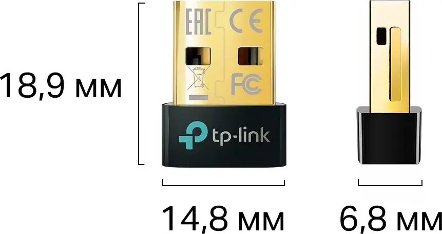 Adaptor USB Nano TP-Link UB500 Bluetooth 5.0, Compatibilitate Retro Bluetooth 4.0/3.0/2.1/2.0/1.1, Interfață USB 2.0, pentru Windows 11/10/8.1/7