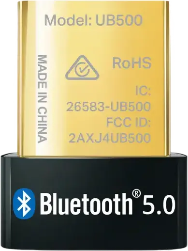 Adaptor USB Nano TP-Link UB500 Bluetooth 5.0, Compatibilitate Retro Bluetooth 4.0/3.0/2.1/2.0/1.1, Interfață USB 2.0, pentru Windows 11/10/8.1/7