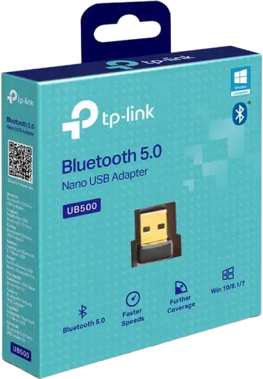 Adaptor USB Nano TP-Link UB500 Bluetooth 5.0, Compatibilitate Retro Bluetooth 4.0/3.0/2.1/2.0/1.1, Interfață USB 2.0, pentru Windows 11/10/8.1/7