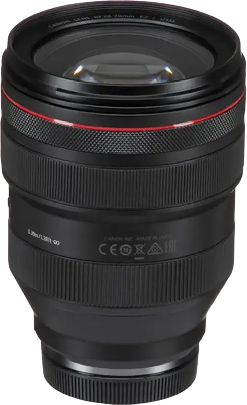 Obiectiv Zoom Canon RF 28-70mm f/2L USM Full Frame pentru Montură RF, Diafragmă Maximă f/2, Motor AF USM, Rezistent la Intemperii, Filtru 95mm, cu Parasol EW-103