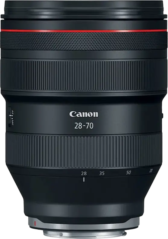 Obiectiv Zoom Canon RF 28-70mm f/2L USM Full Frame pentru Montură RF, Diafragmă Maximă f/2, Motor AF USM, Rezistent la Intemperii, Filtru 95mm, cu Parasol EW-103