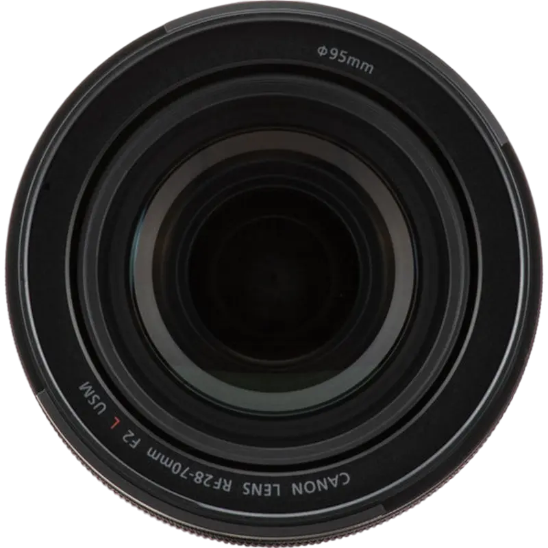 Obiectiv Zoom Canon RF 28-70mm f/2L USM Full Frame pentru Montură RF, Diafragmă Maximă f/2, Motor AF USM, Rezistent la Intemperii, Filtru 95mm, cu Parasol EW-103