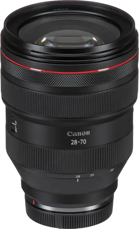 Obiectiv Zoom Canon RF 28-70mm f/2L USM Full Frame pentru Montură RF, Diafragmă Maximă f/2, Motor AF USM, Rezistent la Intemperii, Filtru 95mm, cu Parasol EW-103