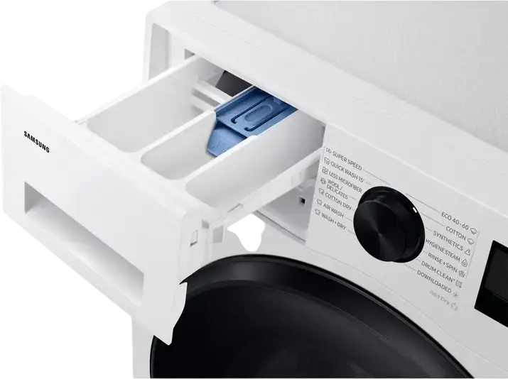 Masina de Spalat si Uscat Samsung WD90DG5G34BELE, 9kg Spalat/5kg Uscat, 1400rpm, AI Ecobubble, SpaceMax, Hygiene Steam, Wi-Fi SmartThings, Alb