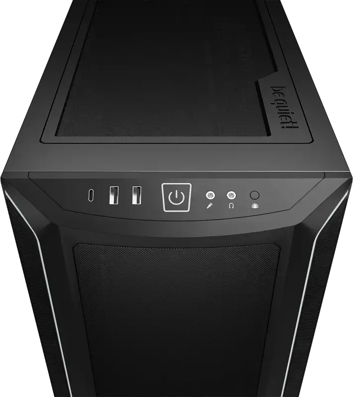be quiet! Shadow Base 800 DX PC Case, Black, Midi-Tower, E-ATX Support, 3x 140mm PWM Fans, ARGB Lighting, Tempered Glass, BGW61