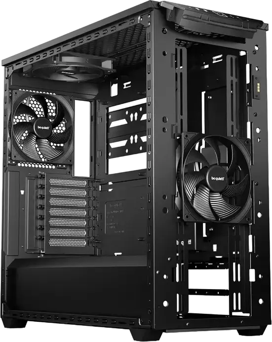 be quiet! Shadow Base 800 DX PC Case, Black, Midi-Tower, E-ATX Support, 3x 140mm PWM Fans, ARGB Lighting, Tempered Glass, BGW61