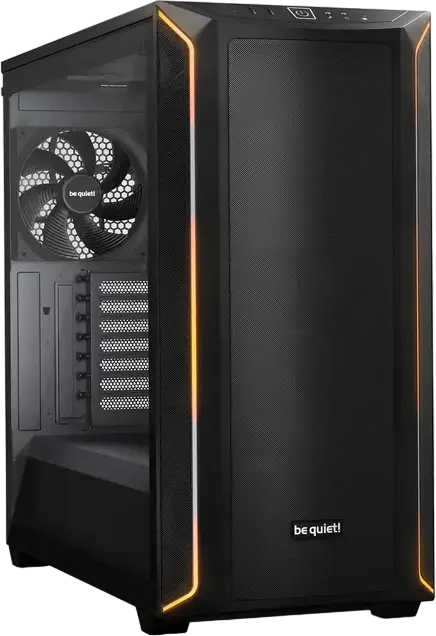 be quiet! Shadow Base 800 DX PC Case, Black, Midi-Tower, E-ATX Support, 3x 140mm PWM Fans, ARGB Lighting, Tempered Glass, BGW61
