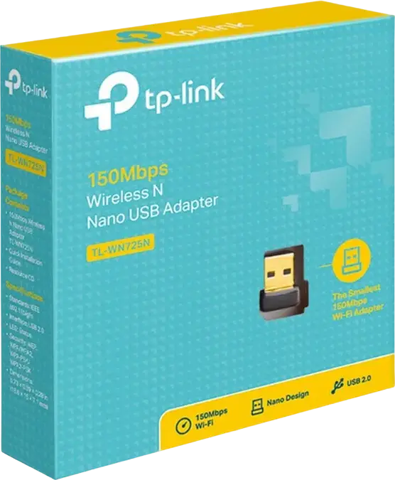 Adaptor USB Nano Wireless N TP-Link TL-WN725N, Wi-Fi 150 Mbps, 2.4 GHz, IEEE 802.11n, Interfață USB 2.0, Suport Soft AP, Negru