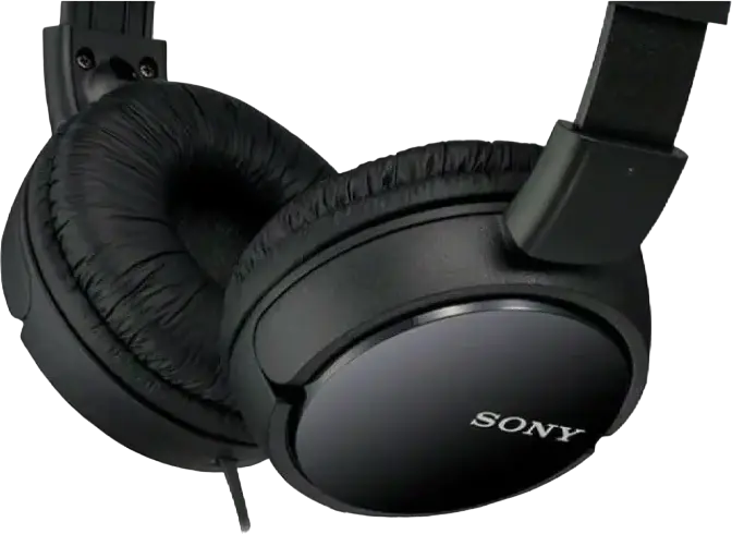 Sony MDR-ZX110AP Wired On-Ear Headphones with Microphone, Black, 30mm Neodymium Drivers, Foldable Design, In-line Remote, 1.2m Gold-plated Plug, 12Hz-22kHz