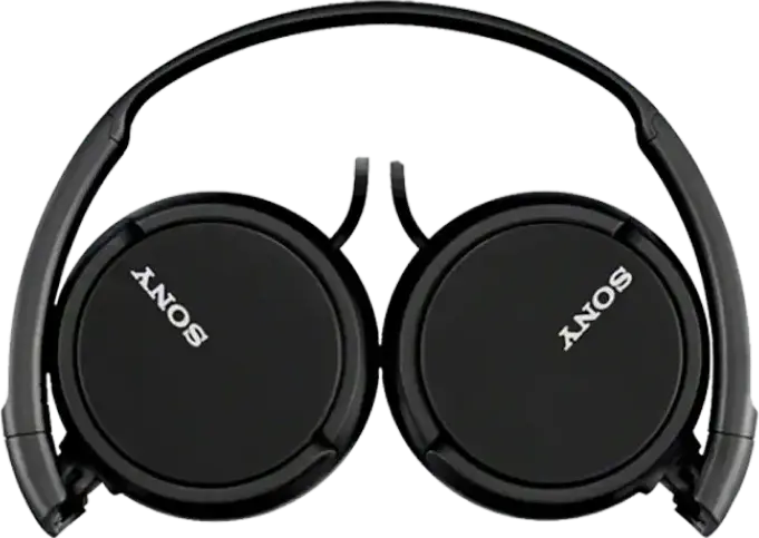 Sony MDR-ZX110AP Wired On-Ear Headphones with Microphone, Black, 30mm Neodymium Drivers, Foldable Design, In-line Remote, 1.2m Gold-plated Plug, 12Hz-22kHz