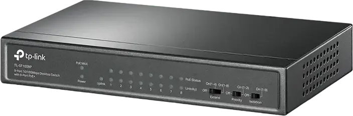 Comutator PoE TP-LINK TL-SF1009P, 8x IEEE 802.3af/at
