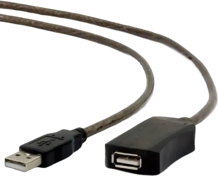 Cablu Prelungitor Activ USB 2.0 Cablexpert UAE-01-5M cu Amplificator de Semnal, 5m PVC USB Type-A Mascul-Femina, Compatibil Windows și Mac, Culoare: Negru