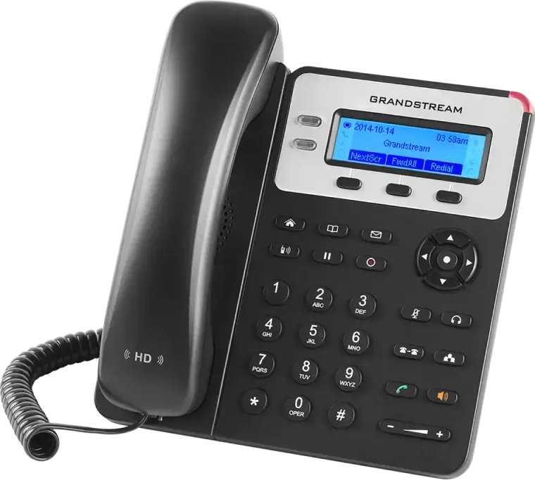 Grandstream GXP1625 IP Phone, 2 SIP Lines, Full HD Audio, Monochrome LCD with Blue Backlight, PoE, 1000 Contacts Phonebook, Dual 10/100 Mbps Ethernet