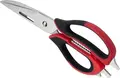 Resto Atlas 95325 Multifunctional 9-in-1 Kitchen Scissors, Stainless Steel Blades, Fish Scaler, Nut Cracker, Bottle and Can Opener, Black/Red