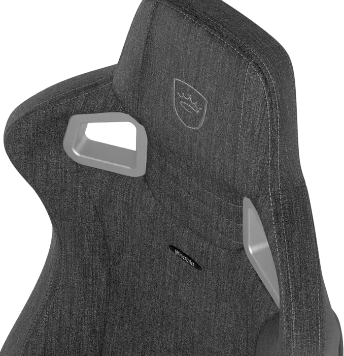 Scaun Gaming Ergonomic Noblechairs Epic, Material Textil Antracit, Scaun Stil Racing cu Cotiere 4D Reglabile, Perne pentru Gat si Lombar din Spuma cu Memorie, Baza cu 5 Roti