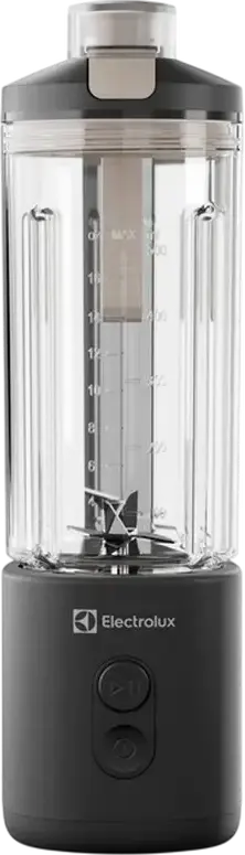 Портативный блендер Electrolux E4BP1-2CG, аккумулятор Li-ion 120 Вт, объем 0.69 л, 6 лезвий из нержавеющей стали, 2 режима скорости, серый