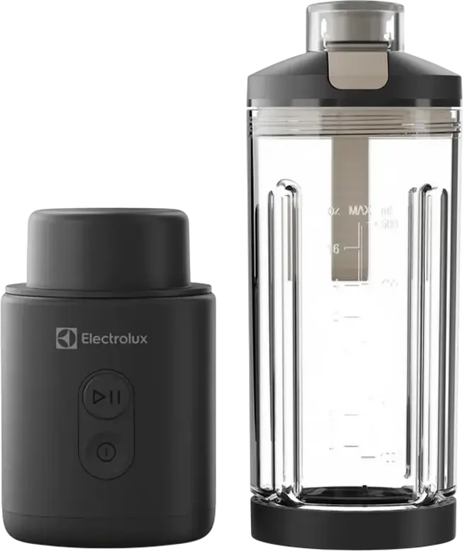 Портативный блендер Electrolux E4BP1-2CG, аккумулятор Li-ion 120 Вт, объем 0.69 л, 6 лезвий из нержавеющей стали, 2 режима скорости, серый