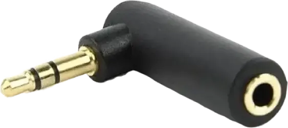 Audio Adaptor Cablexpert A-3.5M-3.5FL, 3.5mm 3-pin (F) - 3.5mm 3-pin (M), Negru