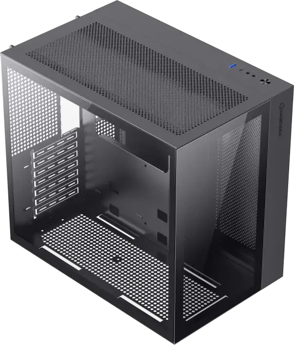 Gamemax Infinity Mid-Tower PC Case, Black, Tempered Glass Front and Side Panels, ATX/Micro-ATX/Mini-ITX Support, 360mm Water Cooling, USB Type-C