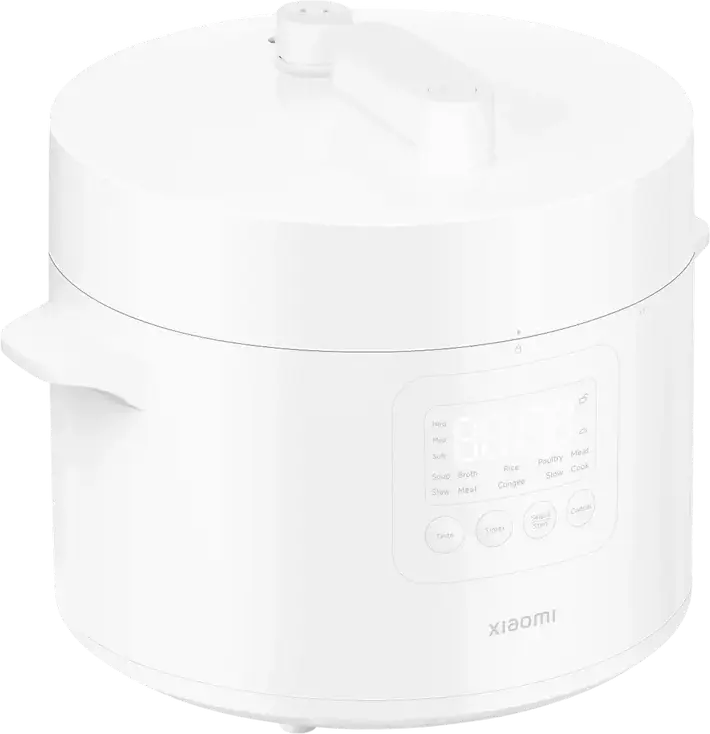 Xiaomi Electric Pressure Cooker 4.8L Multifunctional Multicooker, 1000W, 5-Layer Non-Stick Inner Pot, 6 Automatic Programs, Touch Control, White