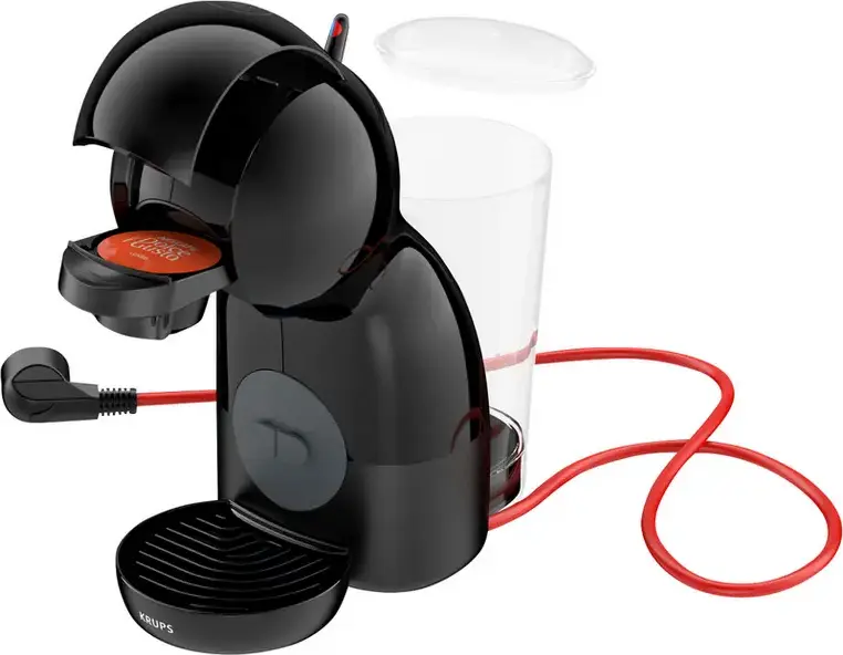 Aparat de cafea Krups Piccolo XS KP1A3B10 pentru NESCAFÉ Dolce Gusto, Presiune Pompa 15 bar, 1600W, Rezervor Apa 0.8L, Bauturi Calde si Reci, Negru